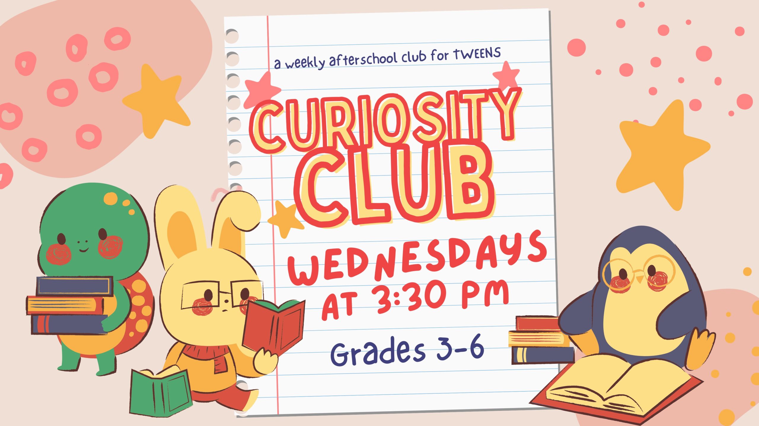 Downstairs Program Room, 1221 Montgomery Highway, Vestavia Hills, AL, 35216, United States: Curiosity Club (3:30 PM)